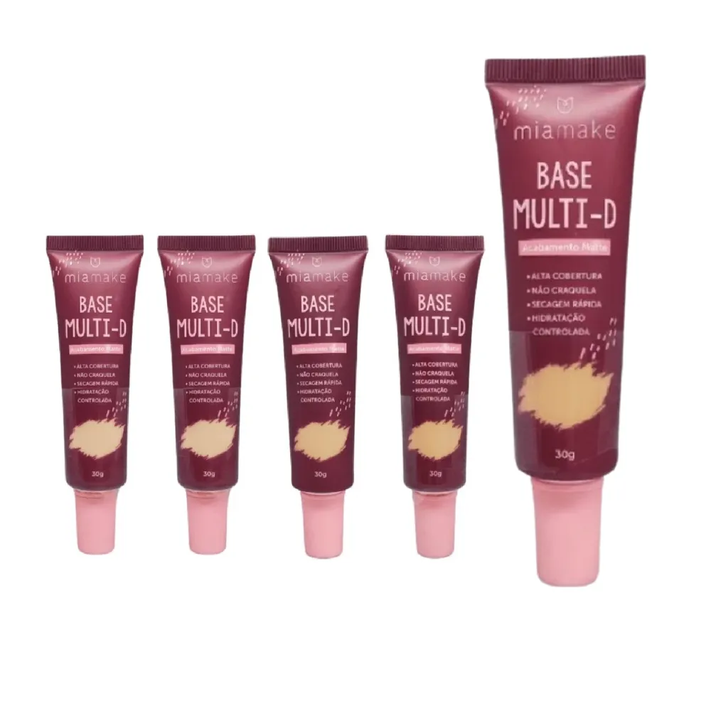 Base Líquida Multi-D Alta Cobertura Matte - Mia Make
